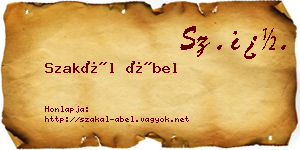 Szakál Ábel névjegykártya