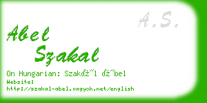 abel szakal business card